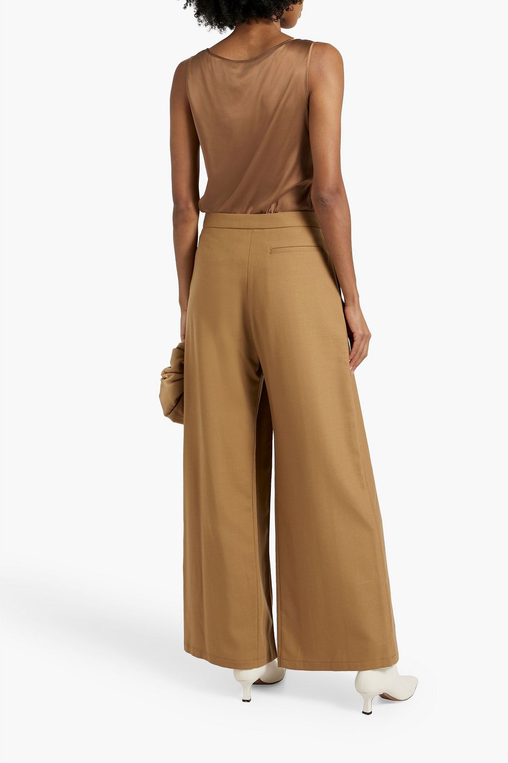 MAX MARA Pan stretch-silk satin tank