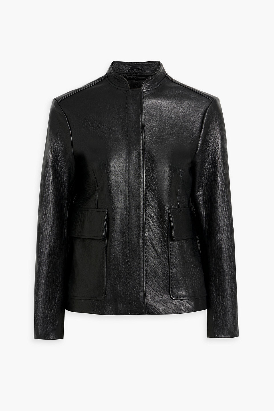 Iris & Ink Elisa Leather Jacket In Black