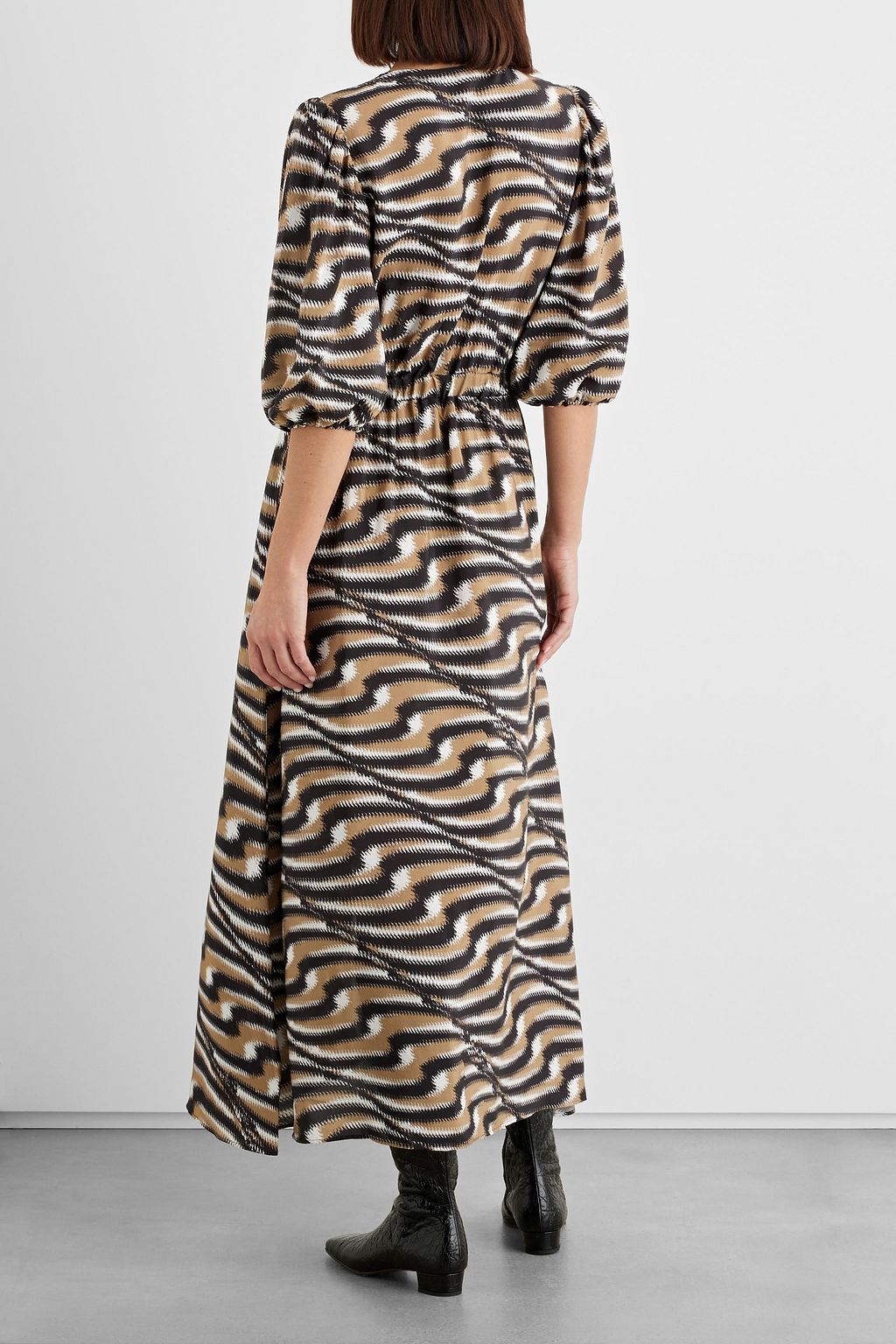 IRIS & INK Sophia printed LENZING™ ECOVERO™ crepe midi dress