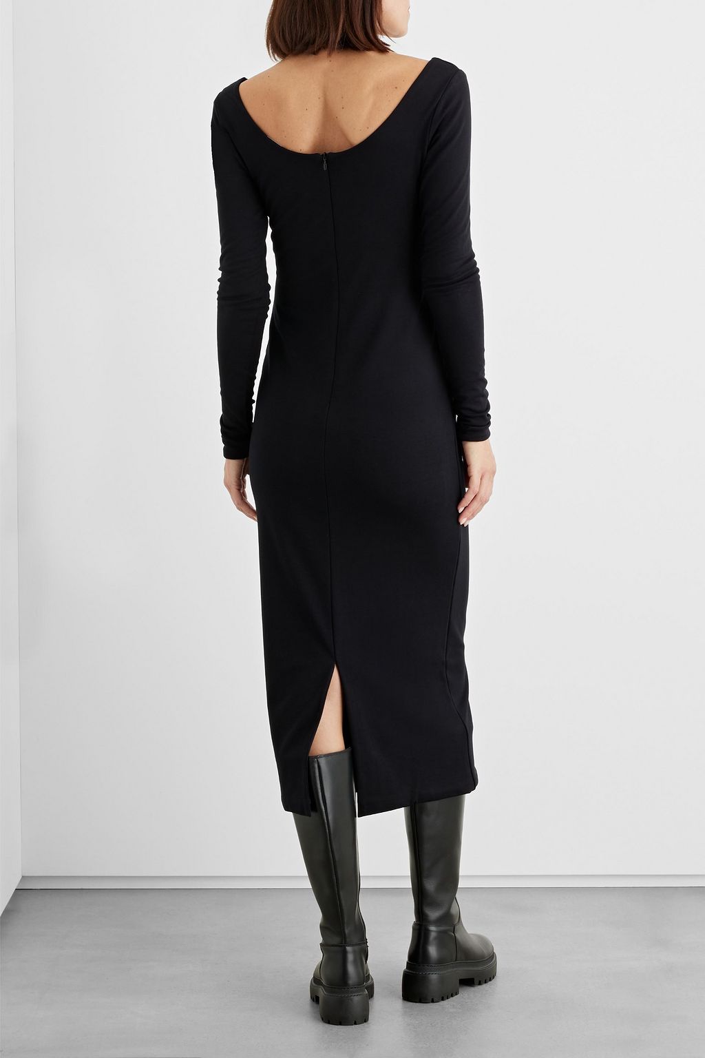 IRIS & INK Elle stretch-LENZING™ ECOVERO™ jersey midi dress