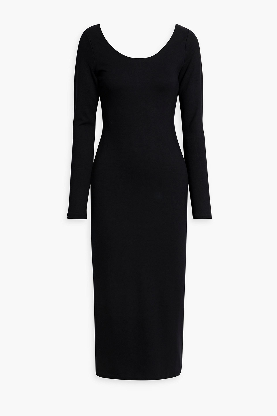 Iris & Ink Elle Stretch-lenzing™ Ecovero™ Jersey Midi Dress In Black