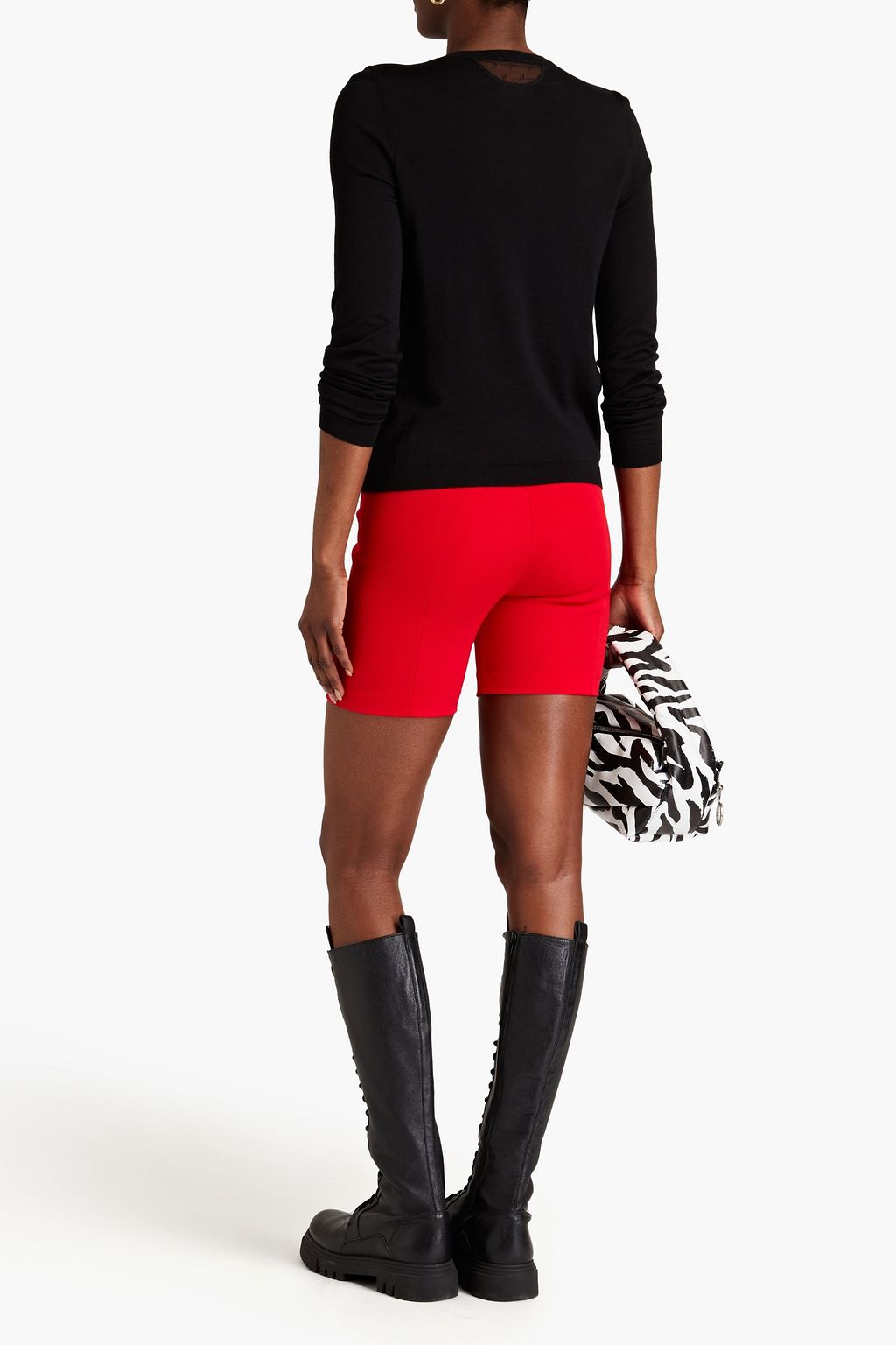 REDVALENTINO Wool, silk and cashmere-blend cardigan
