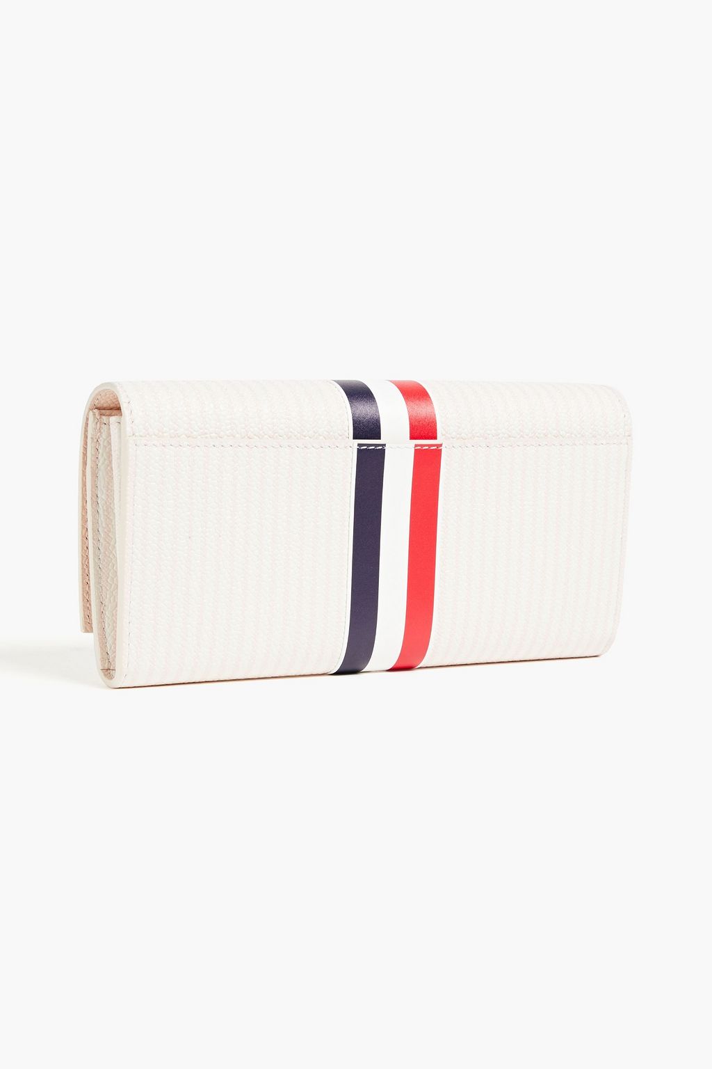 THOM BROWNE 스트라이프 페블 가죽 지갑
