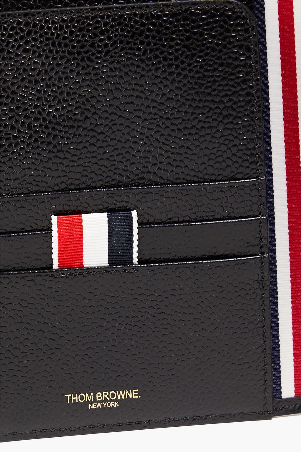 THOM BROWNE Pebbled-leather passport cover