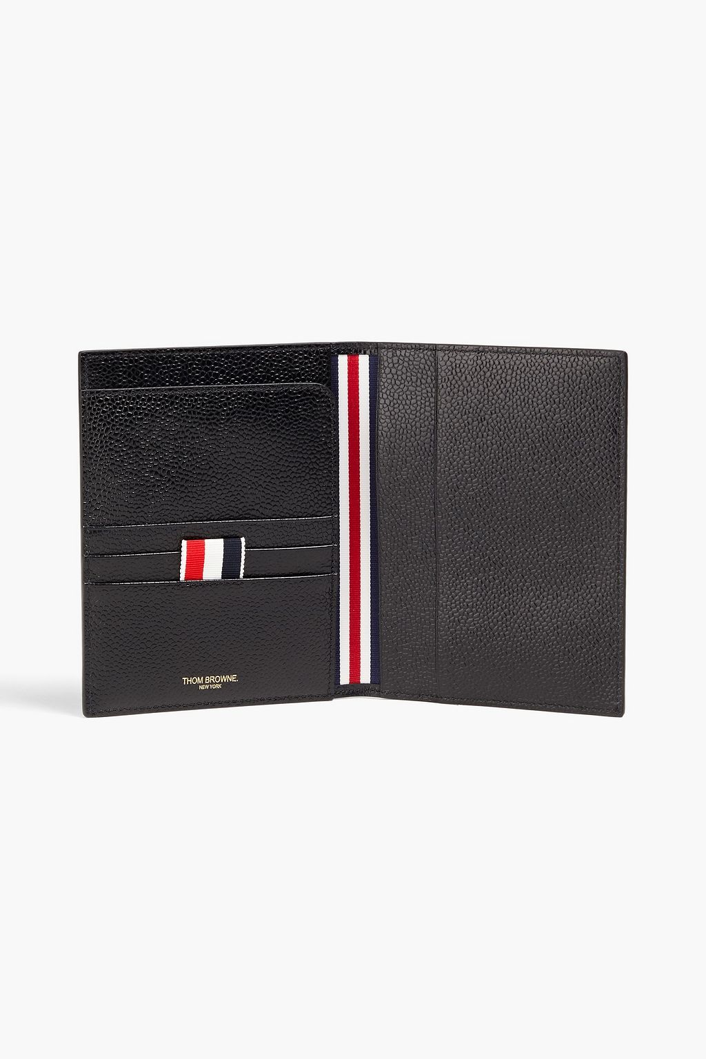 THOM BROWNE Pebbled-leather passport cover