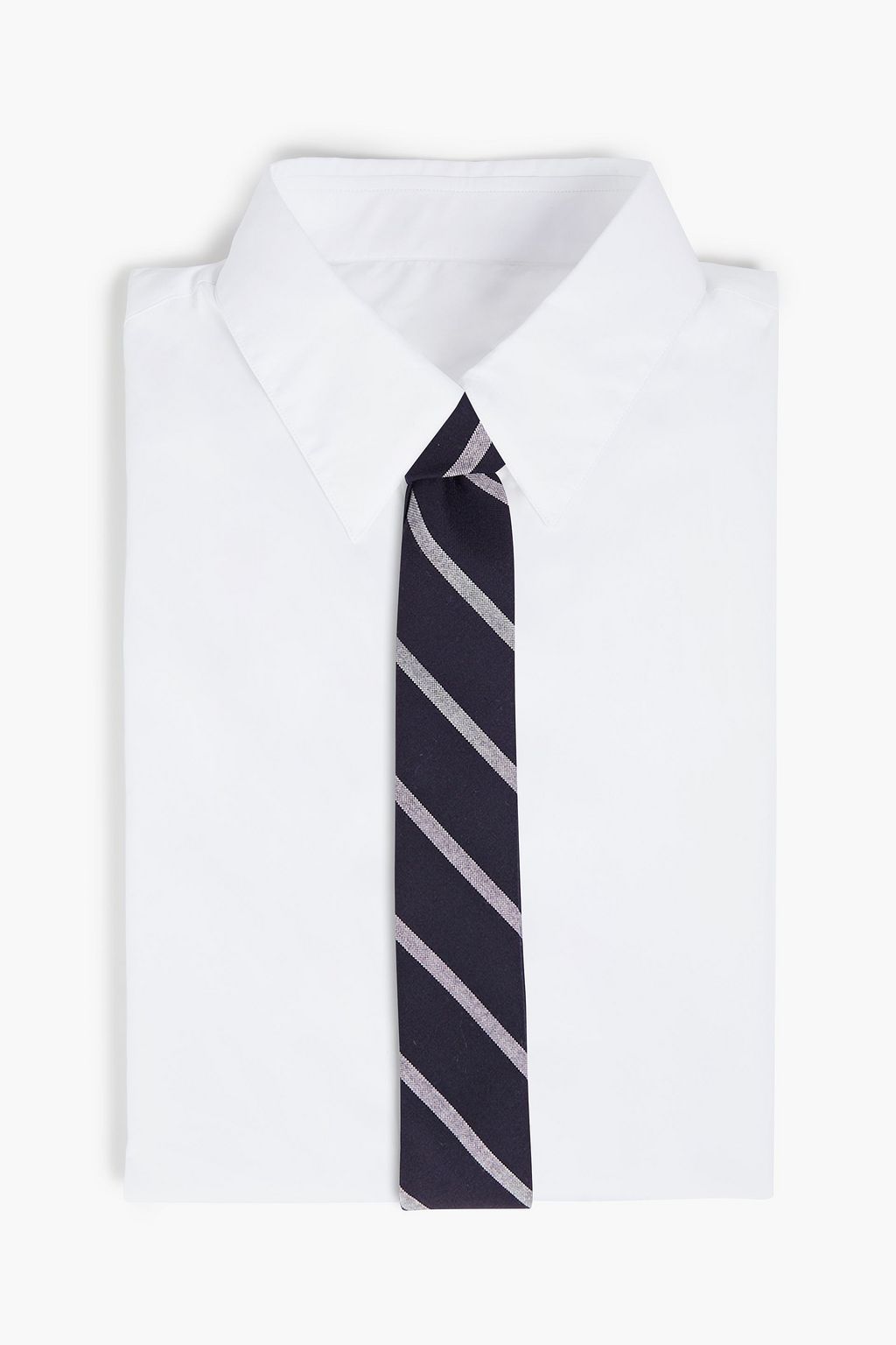 THOM BROWNE Striped wool-jacquard tie