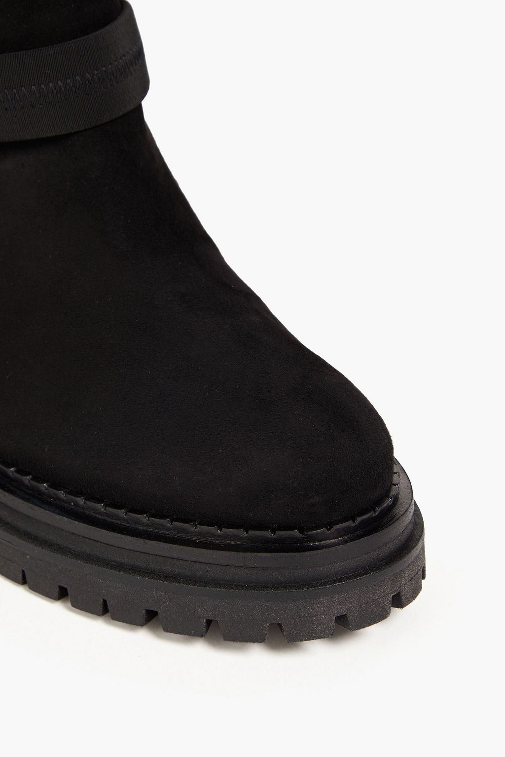 SERGIO ROSSI Ring-embellished suede ankle boots