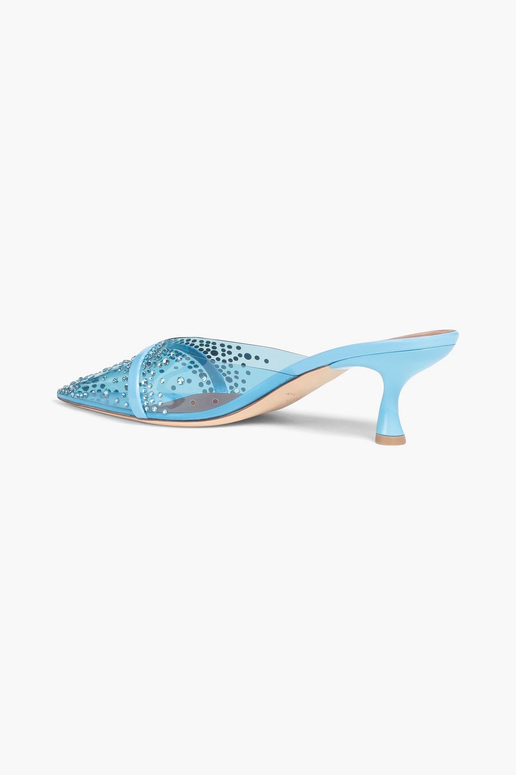 MALONE SOULIERS Crystal-embellished PVC mules