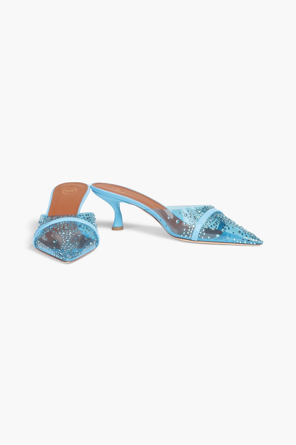 MALONE SOULIERS Crystal-embellished PVC mules