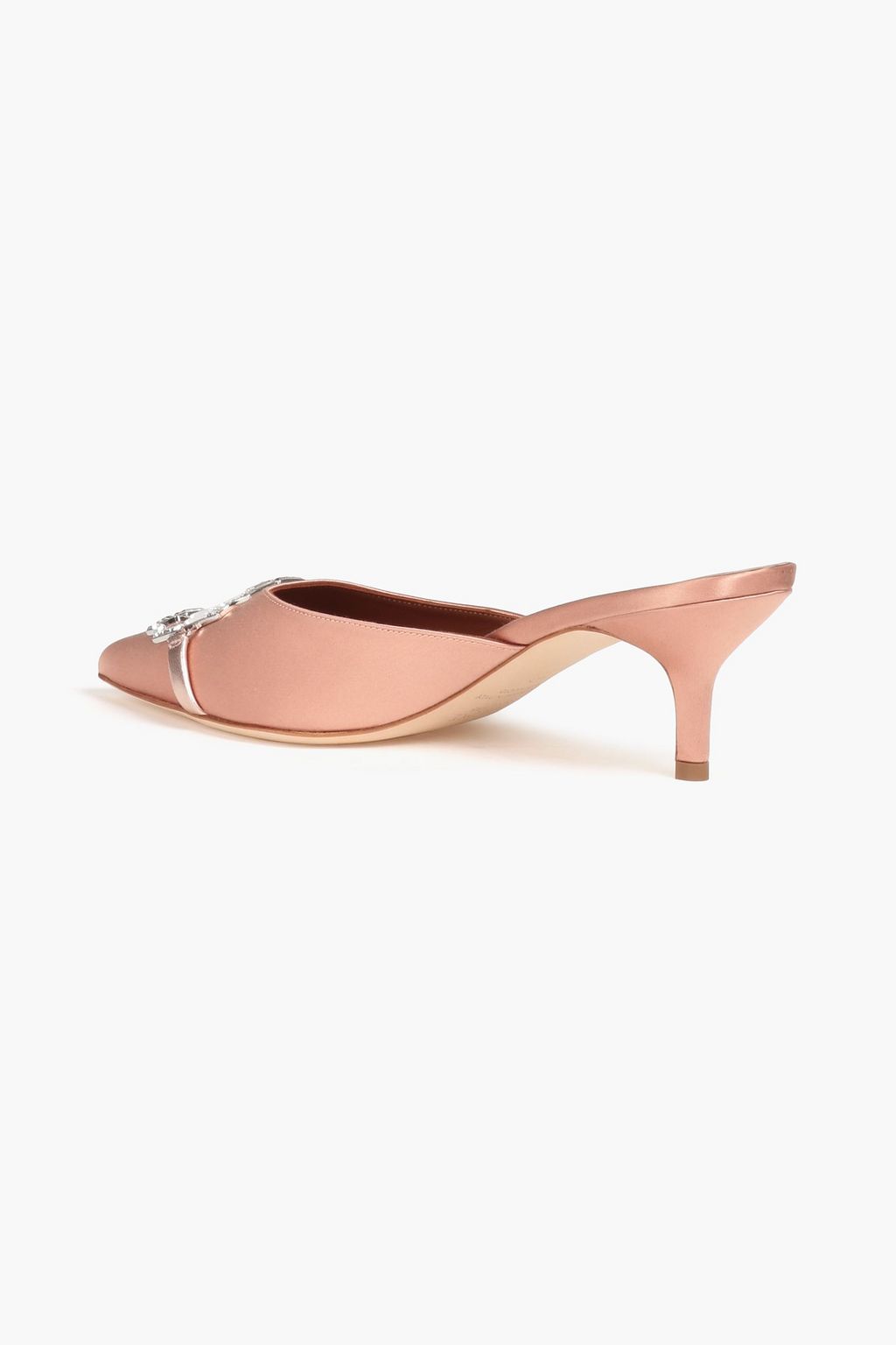 MALONE SOULIERS Missy 45 buckle-embellished satin mules
