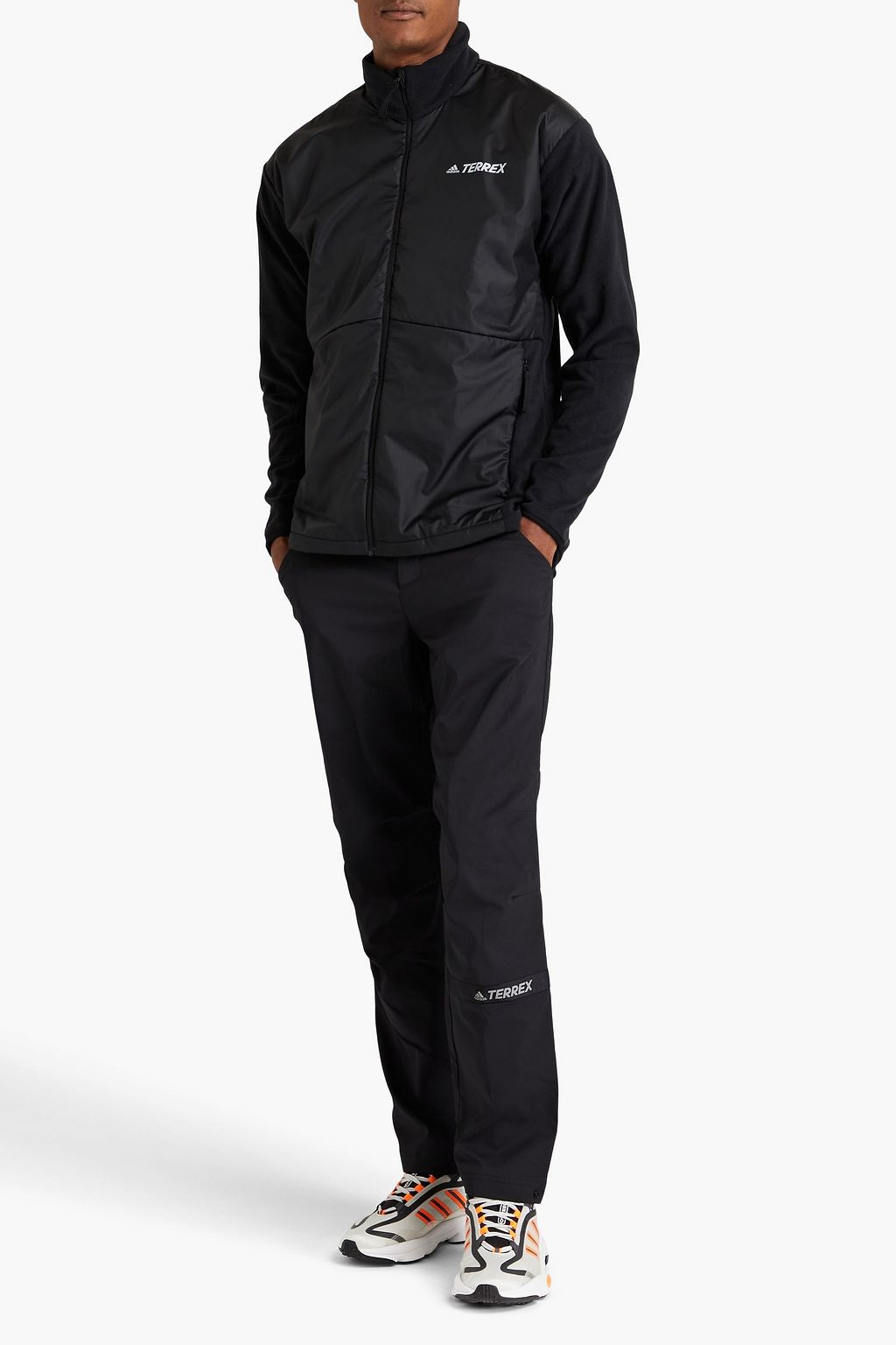 ADIDAS Terrex shell-paneled fleece jacket