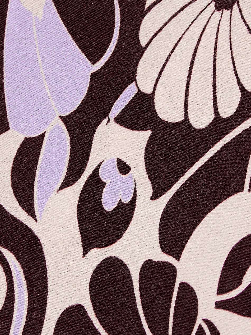 poppy printed crepe midi dress
