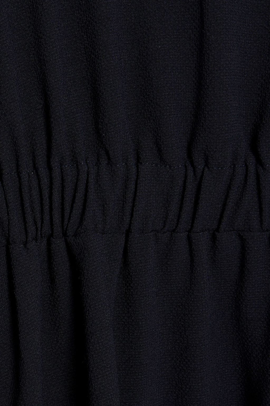 IRIS & INK Violet gathered crepe midi dress