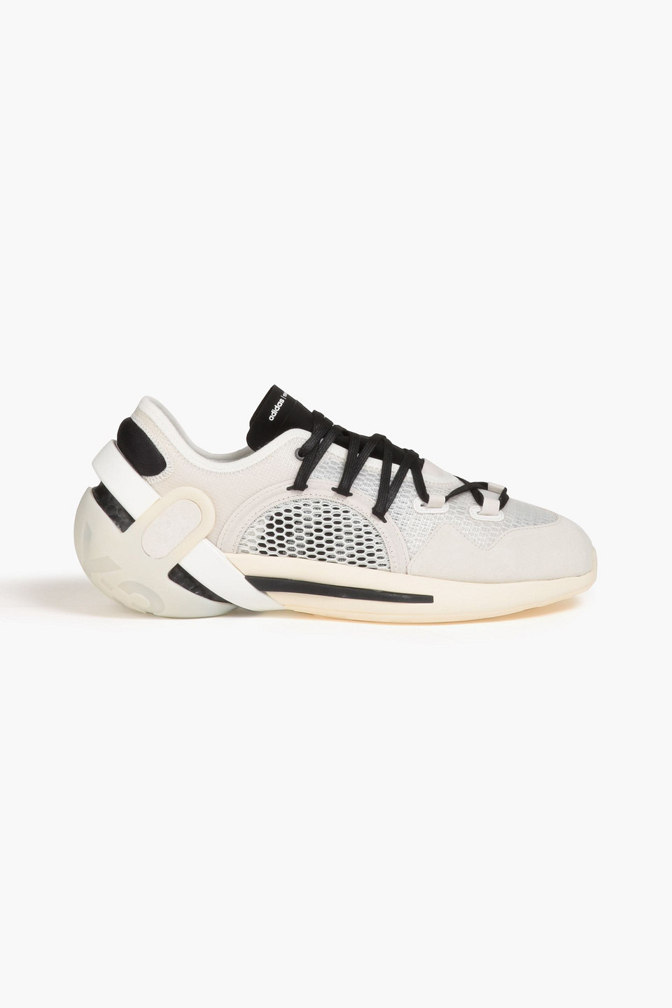 Y-3 - Mesh and suede sneakers - Gray - UK 7.5
