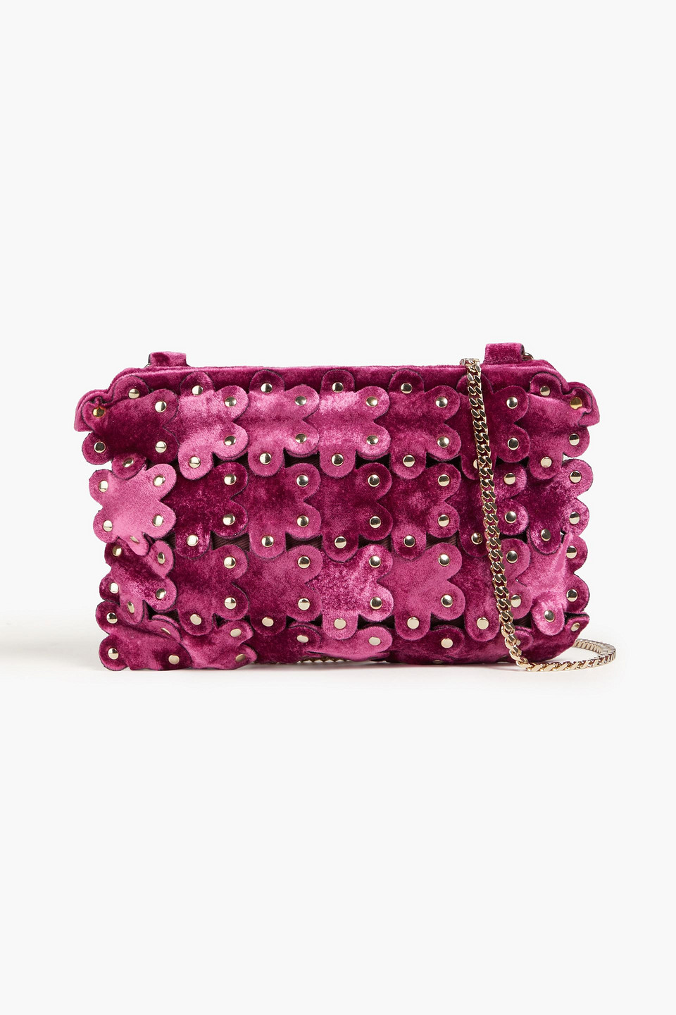 Redv Flower Puzzle Schultertasche Aus Lasergeschnittenem Samt Mit Nieten