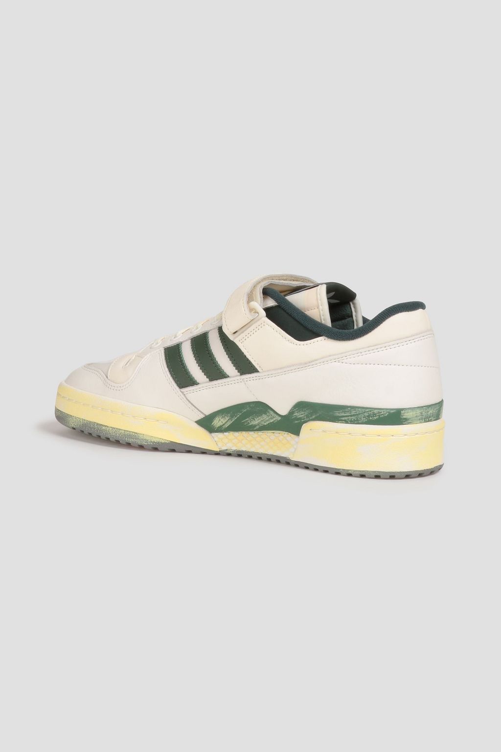 ADIDAS ORIGINALS حذاء سنيكرز فورام 84 بطول فوق الكاحل من الجلد وقماش عازل