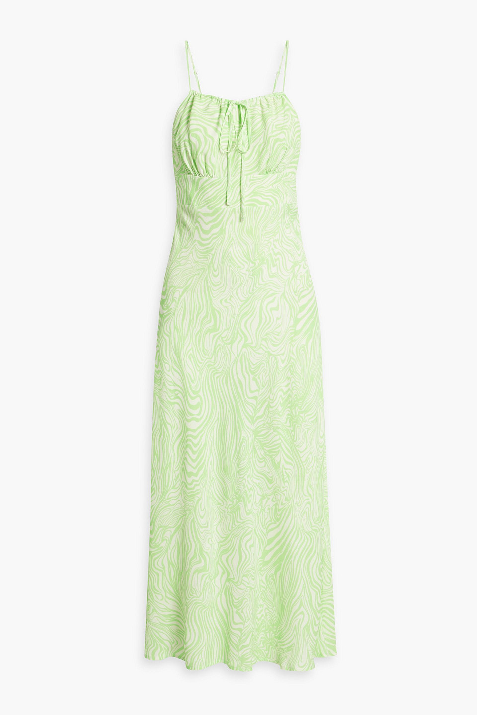 Rixo London Maeve Printed Crepe Midi Dress In Mint