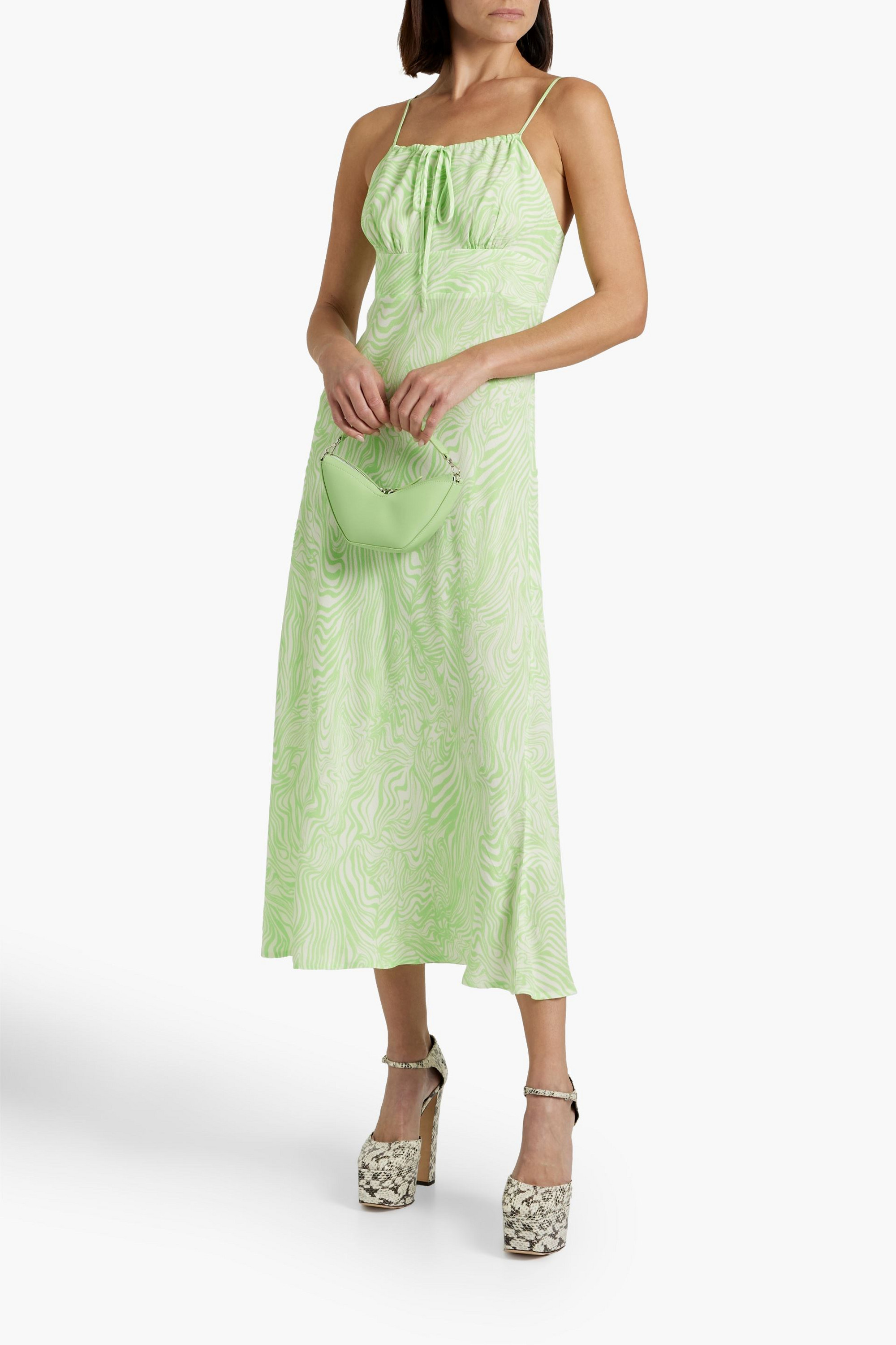 RIXO Maeve printed crepe midi dress