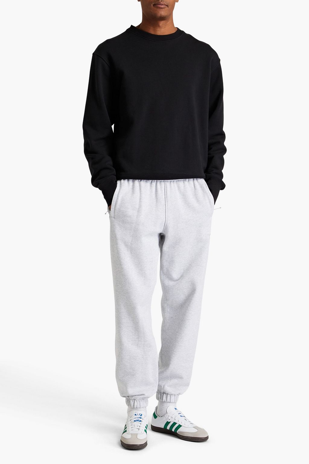 ADIDAS ORIGINALS BY PHARRELL WILLIAMS French cotton-terry sweatpants