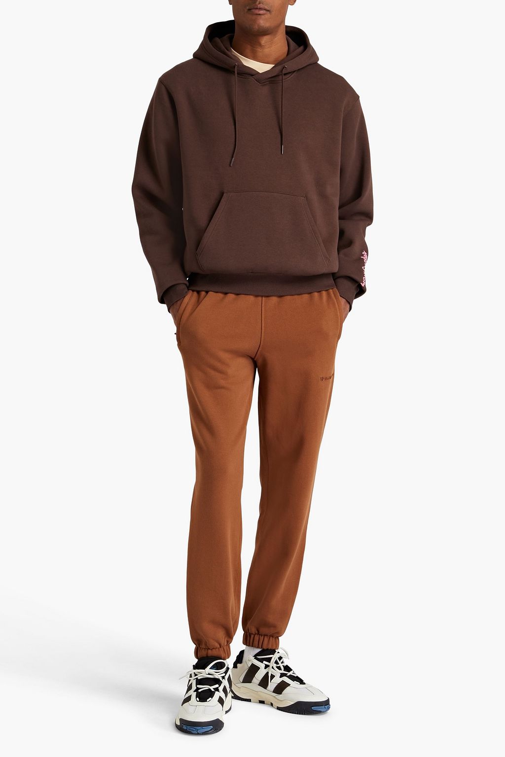 ADIDAS ORIGINALS Printed French cotton-terry hoodie