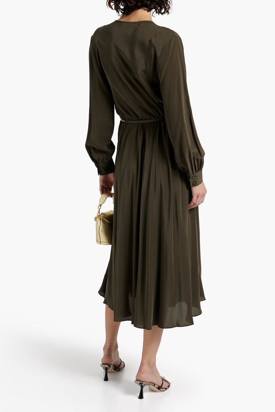slim fit dress slacks Max Mara Weekend Giubba Green Dress  Balardi