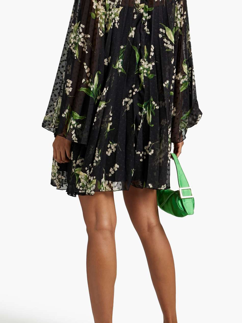 floral-print fil coupé chiffon mini dress