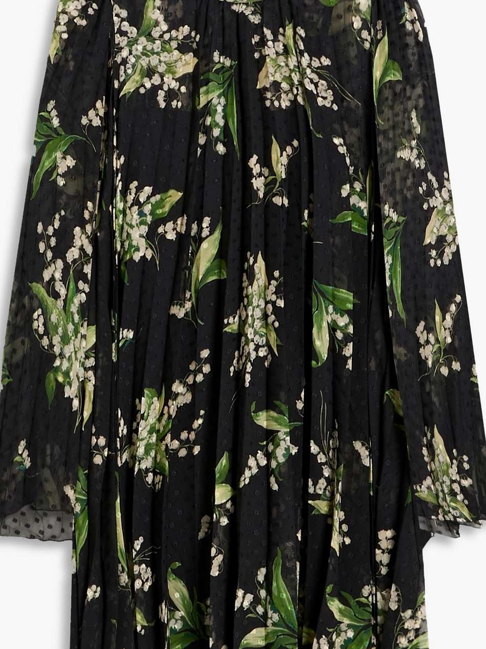 floral-print fil coupé chiffon mini dress