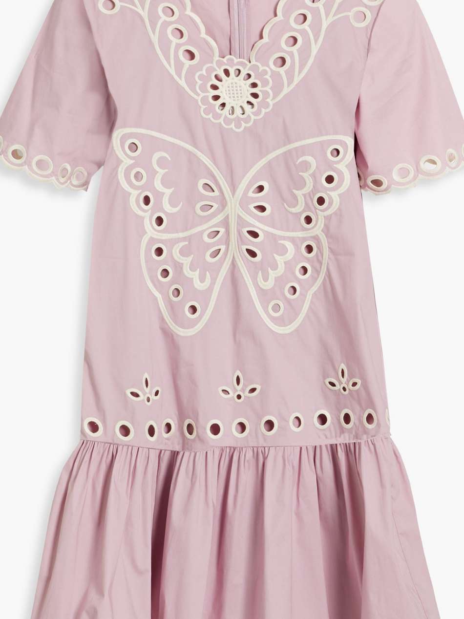 broderie anglaise cotton mini dress