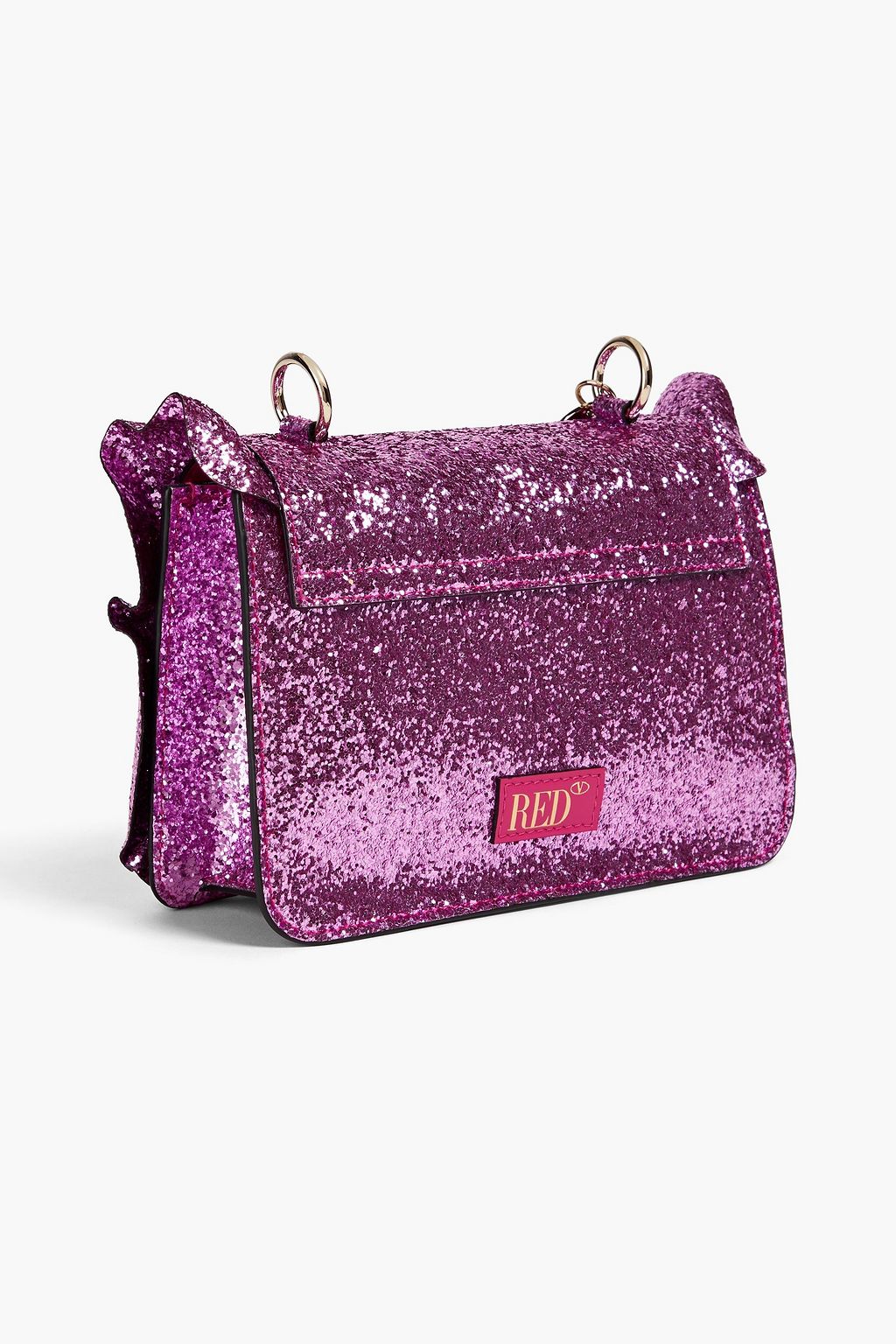 RED(V) Rock Ruffle glittered faux leather shoulder bag