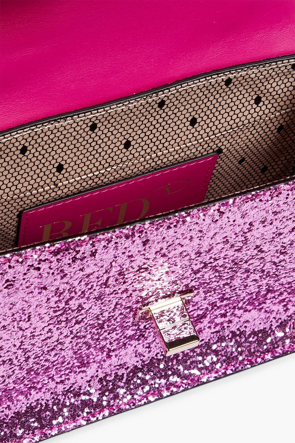 RED(V) Rock Ruffle glittered faux leather shoulder bag