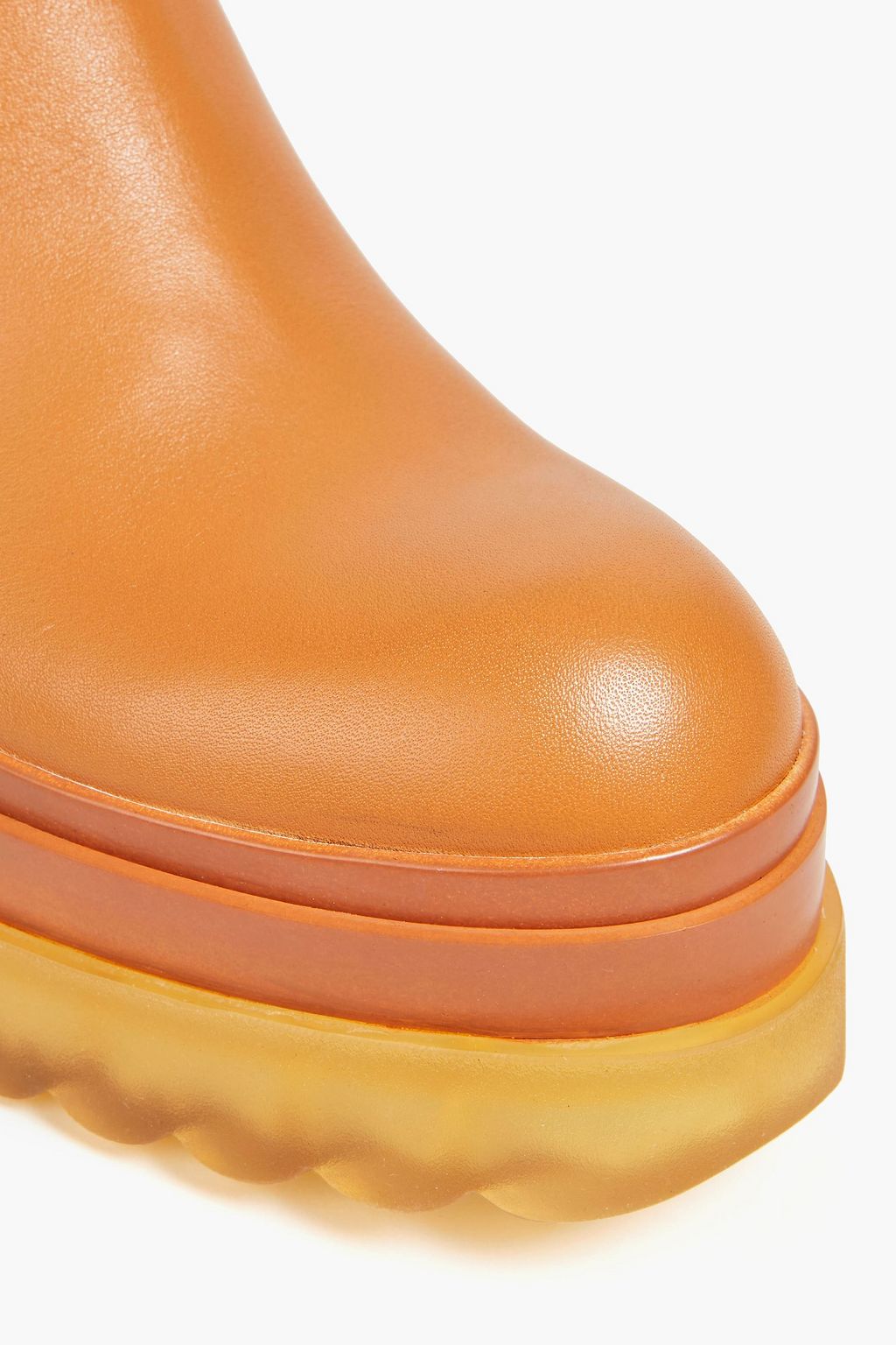 faux leather platform chelsea boots