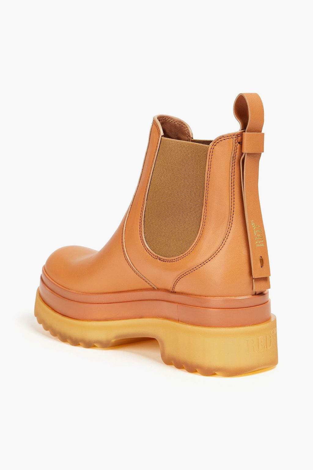 faux leather platform chelsea boots