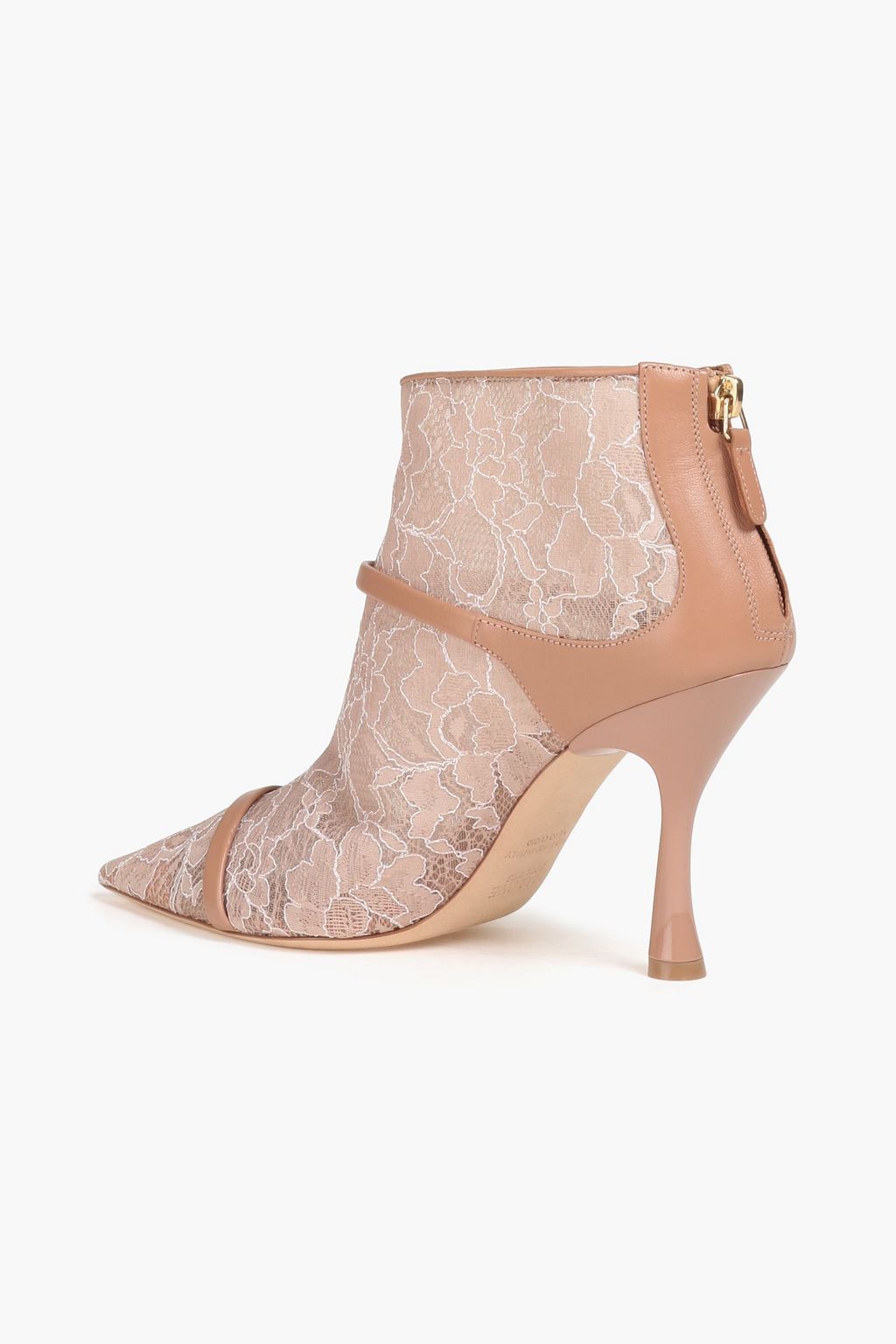 MALONE SOULIERS Tamara 90 leather and corded lace ankle boots