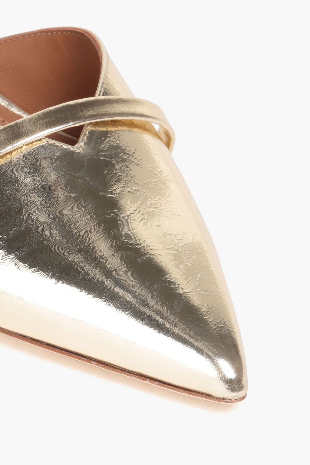 MALONE SOULIERS Mirrored-leather mules