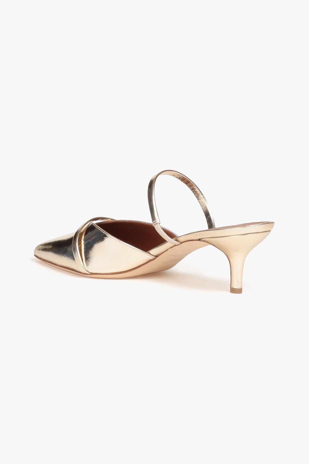 MALONE SOULIERS Mirrored-leather mules