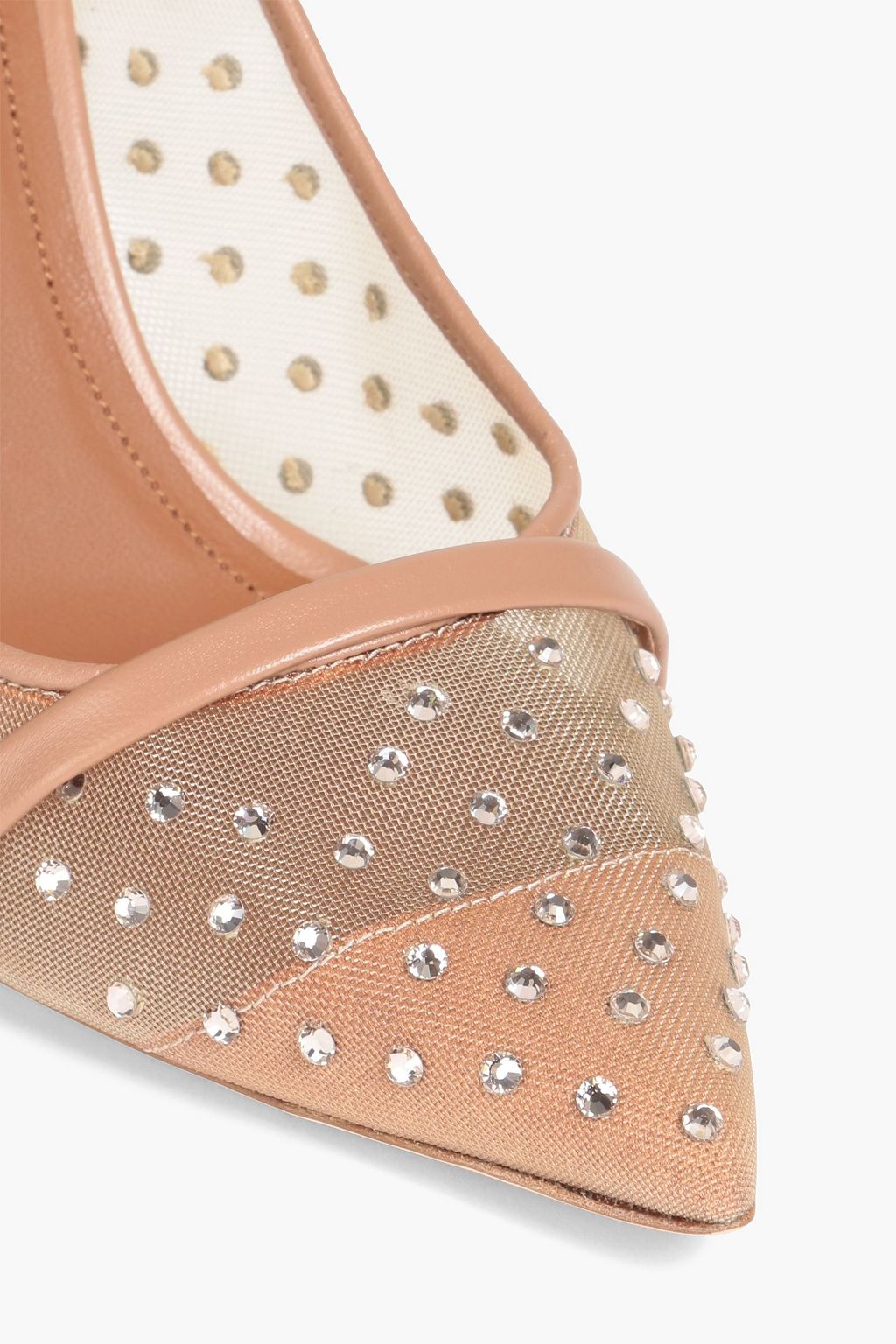 MALONE SOULIERS Rina 70 crystal-embellished mesh pumps