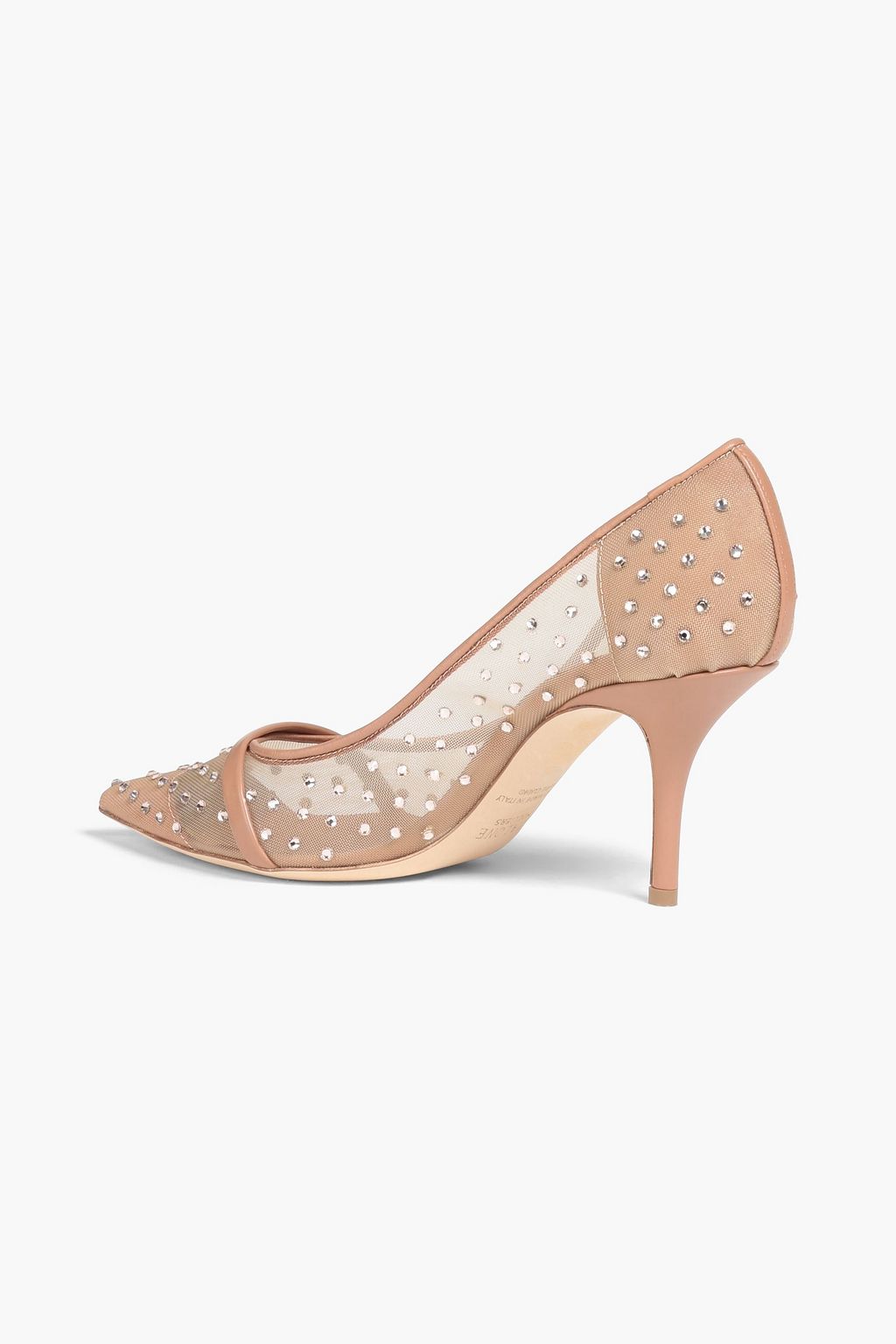MALONE SOULIERS Rina 70 crystal-embellished mesh pumps