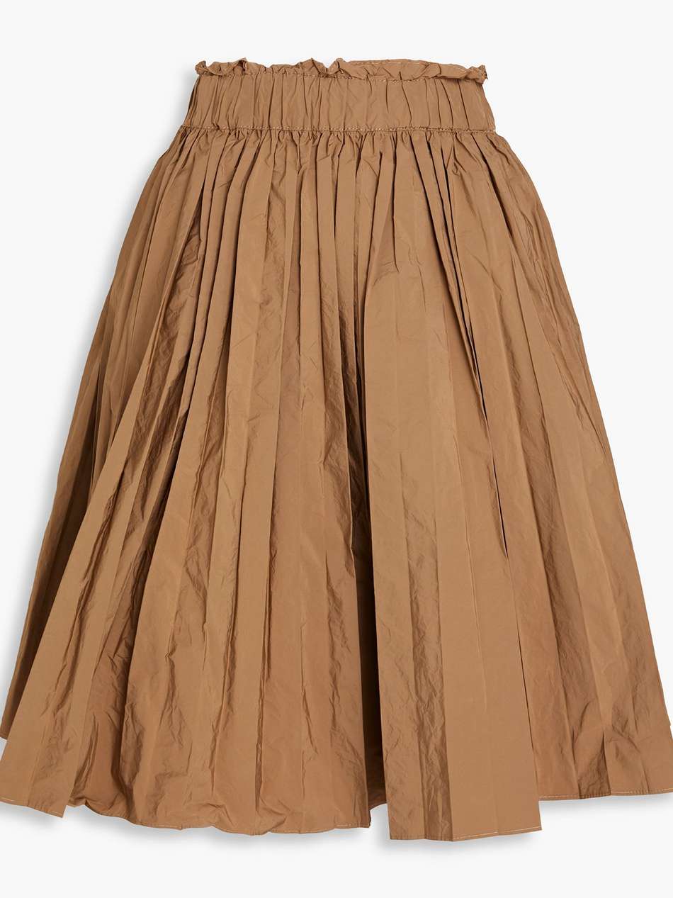 pleated taffeta skirt