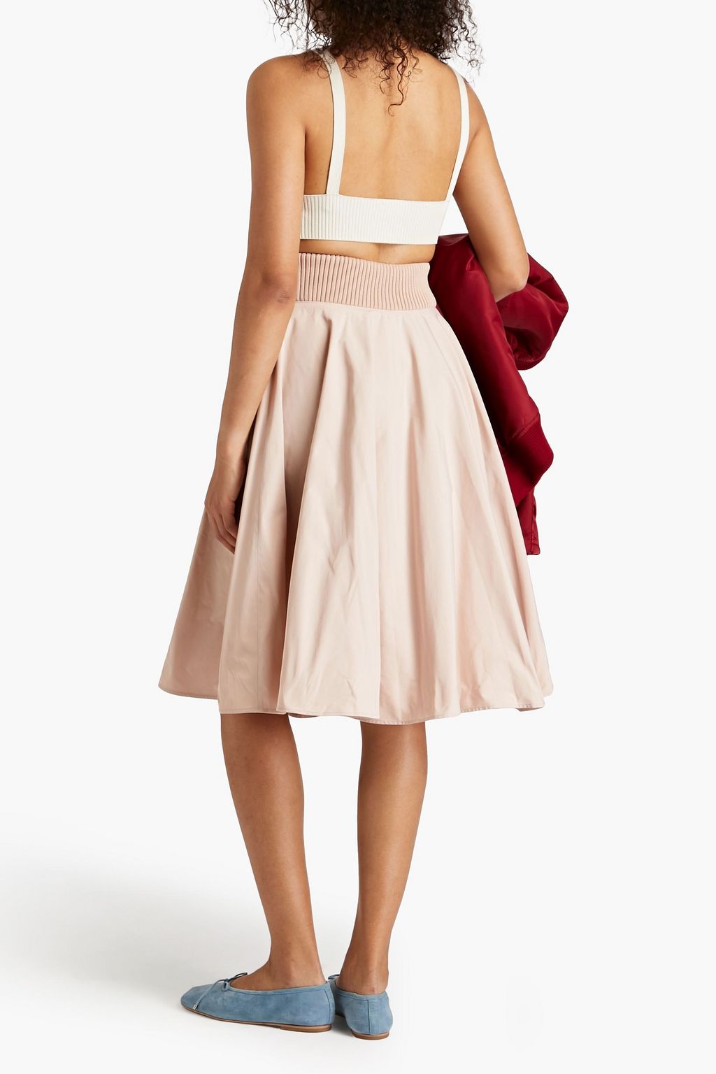 REDVALENTINO تنورة متوسطة الطول من التفتا