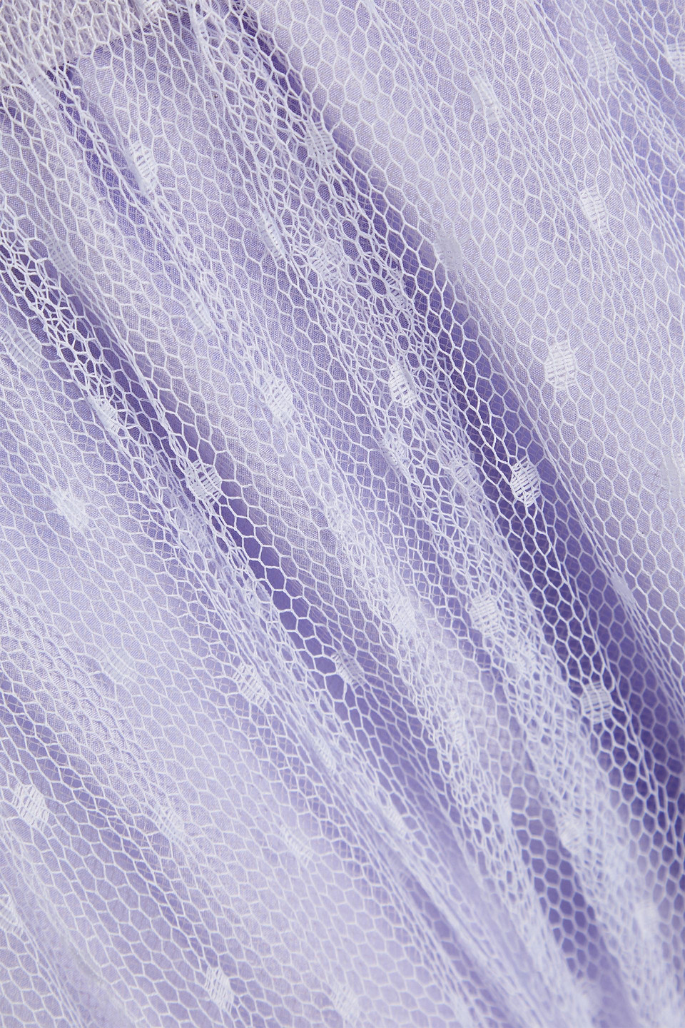Red Valentino Pleated Point D'esprit Midi Skirt In Lavender