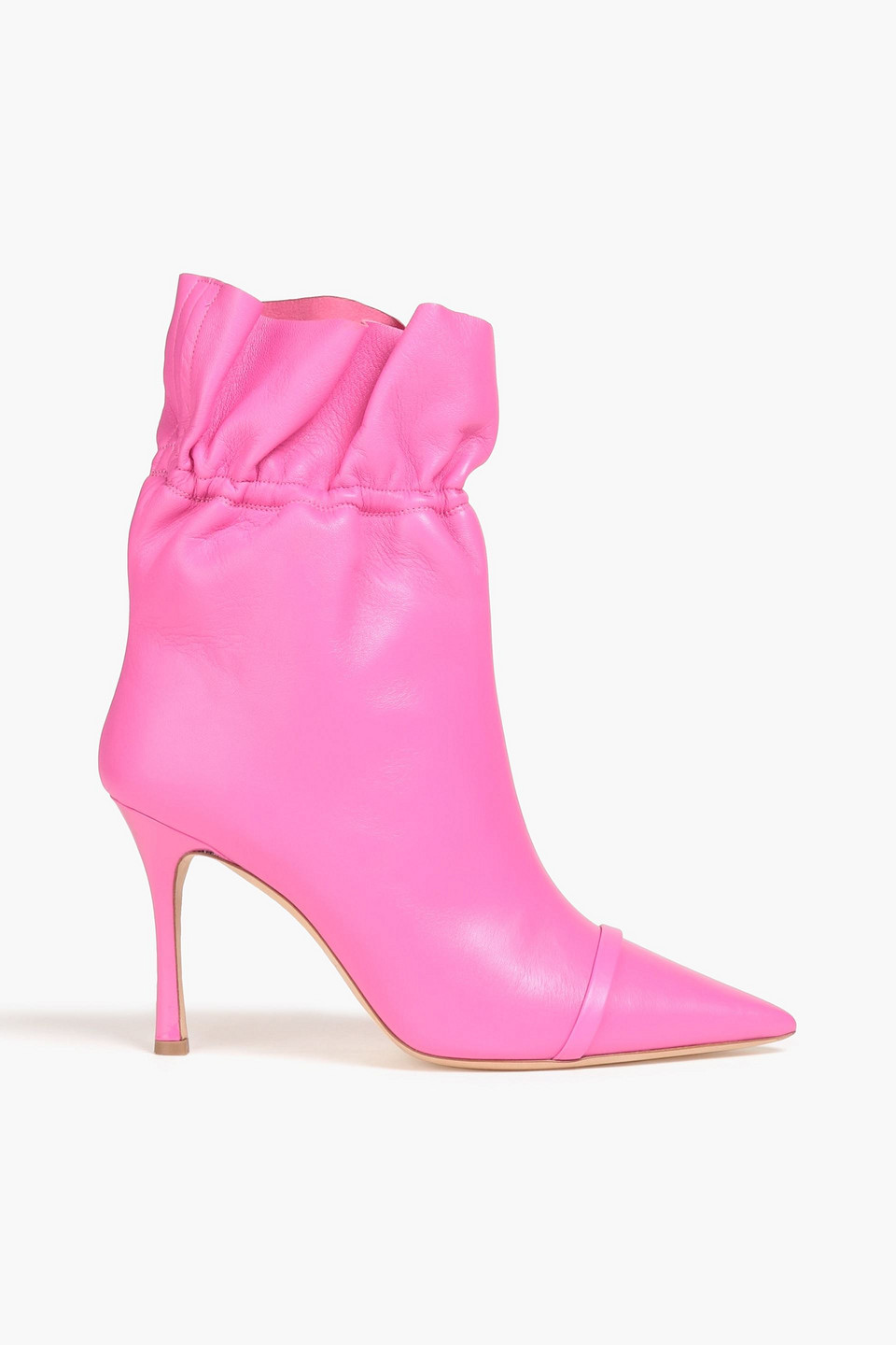 Malone Souliers - Fallon 90 gathered leather ankle boots - Pink - EU 40