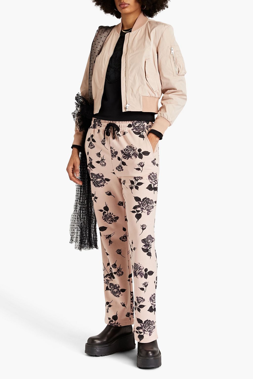 REDVALENTINO جاكيت بومر من التويل