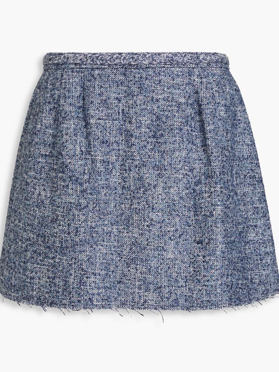 bouclé-tweed mini skirt