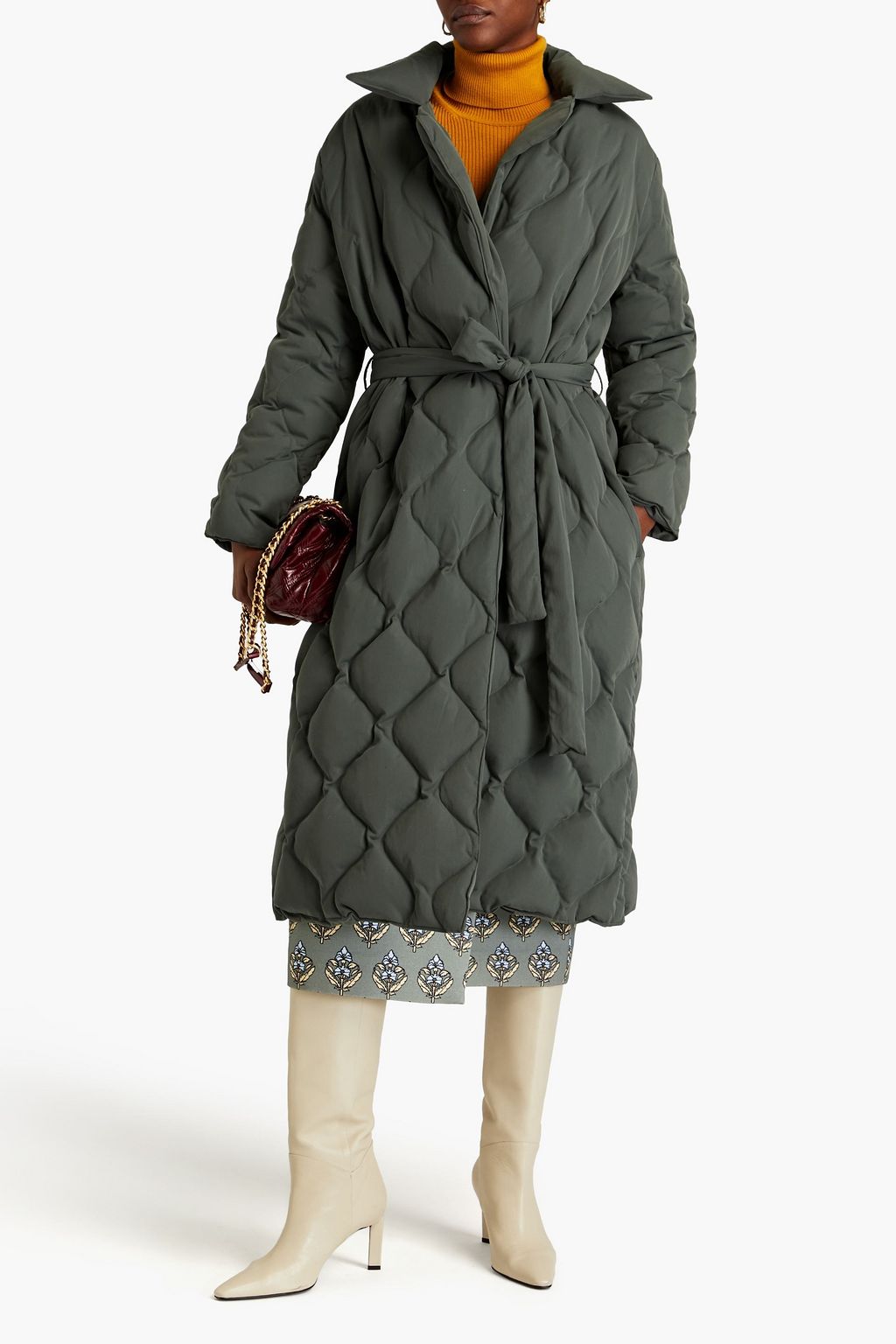 TORY BURCH Quilted shell down coat