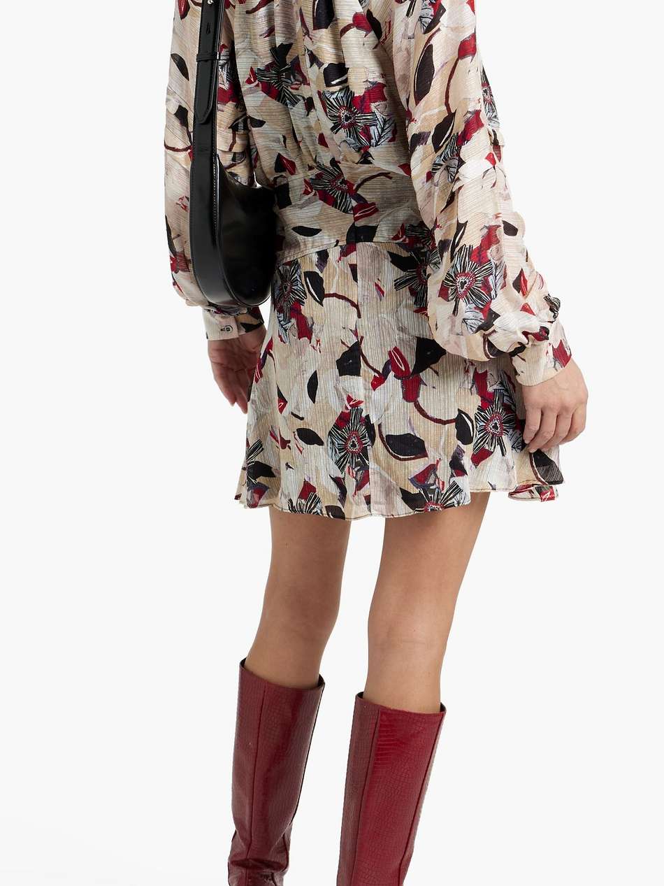 darsa floral-print jacquard mini dress