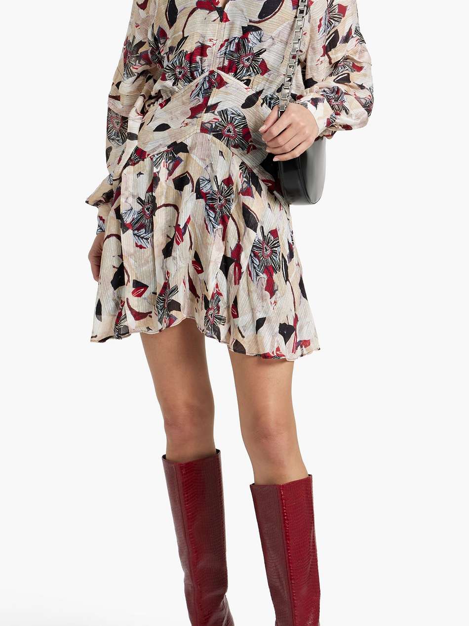 darsa floral-print jacquard mini dress
