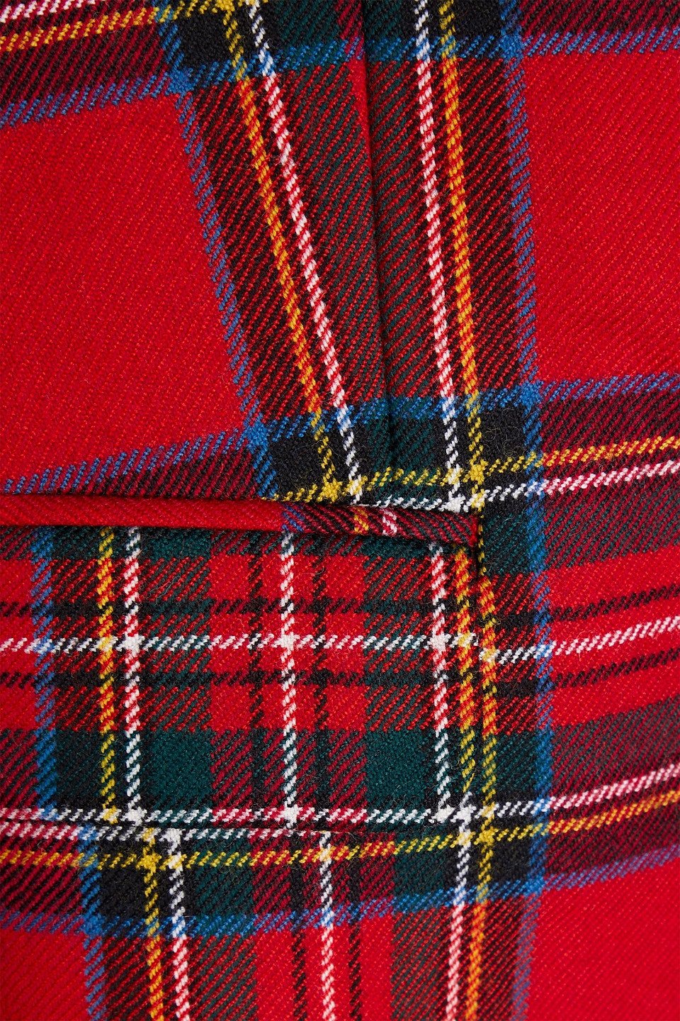 Red Valentino Checked Wool-twill Blazer In Red