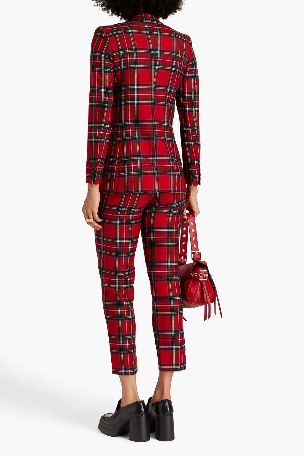 REDVALENTINO Checked wool-twill blazer