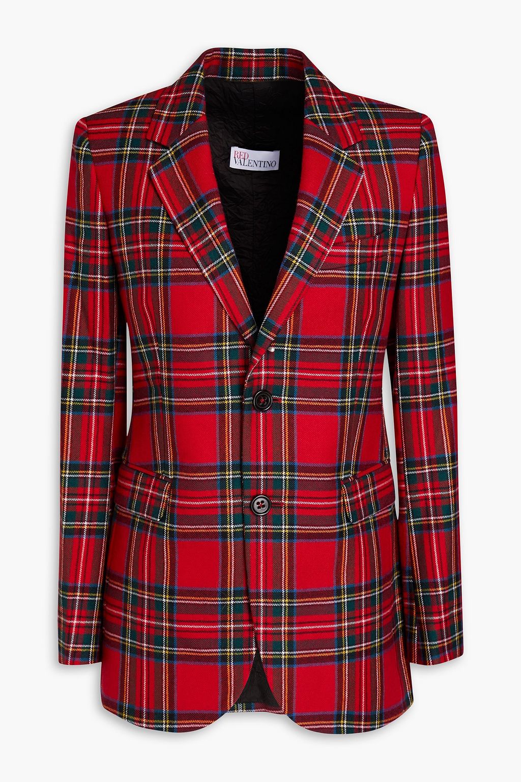 Checked wool twill blazer red IT 38