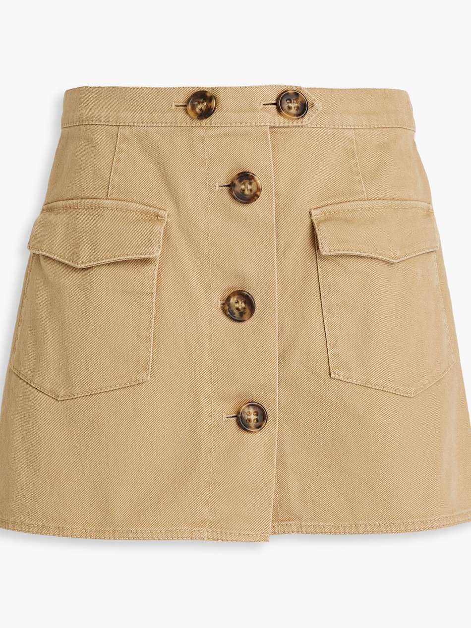 skirt-effect denim shorts